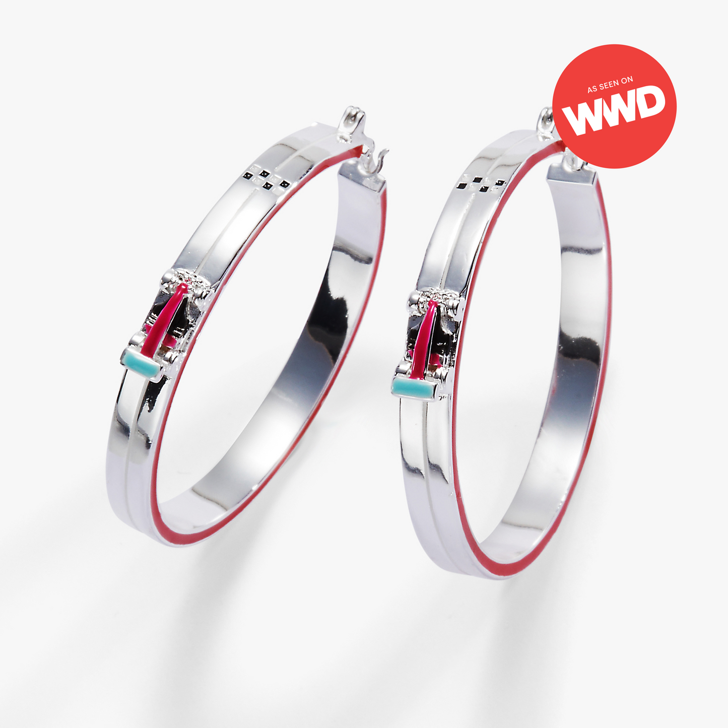 Hot Wheels™ Hoop Earrings Silver