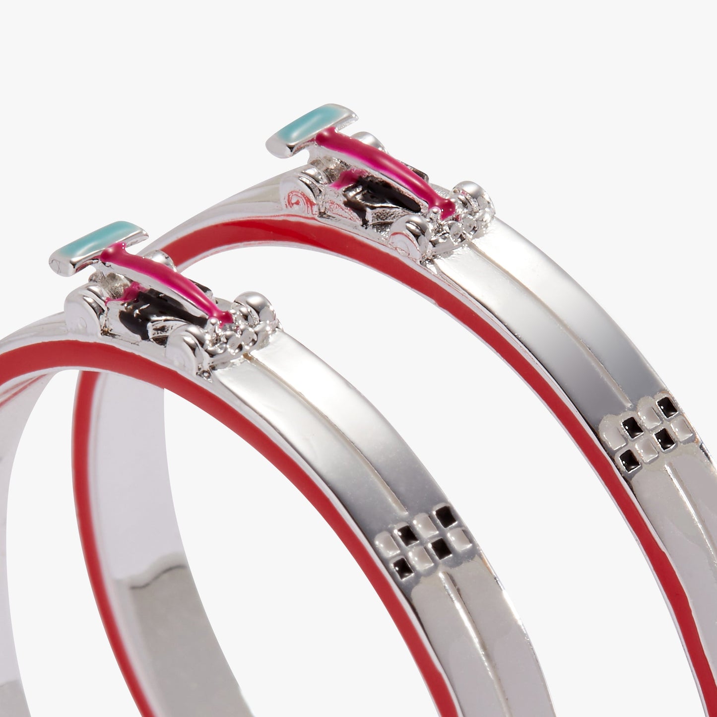 Hot Wheels™ Hoop Earrings Silver