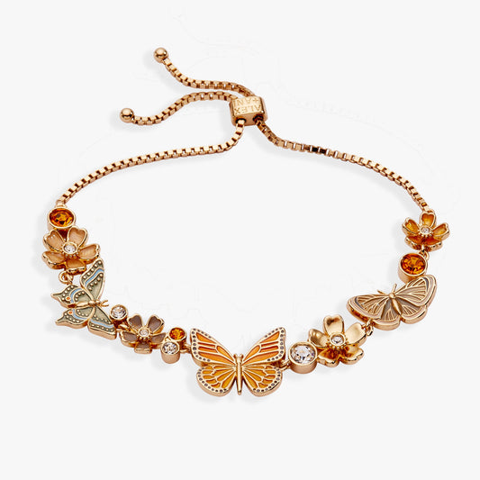 New York Botanical Garden® Butterfly Inline Bolo| Alex and Ani Gold