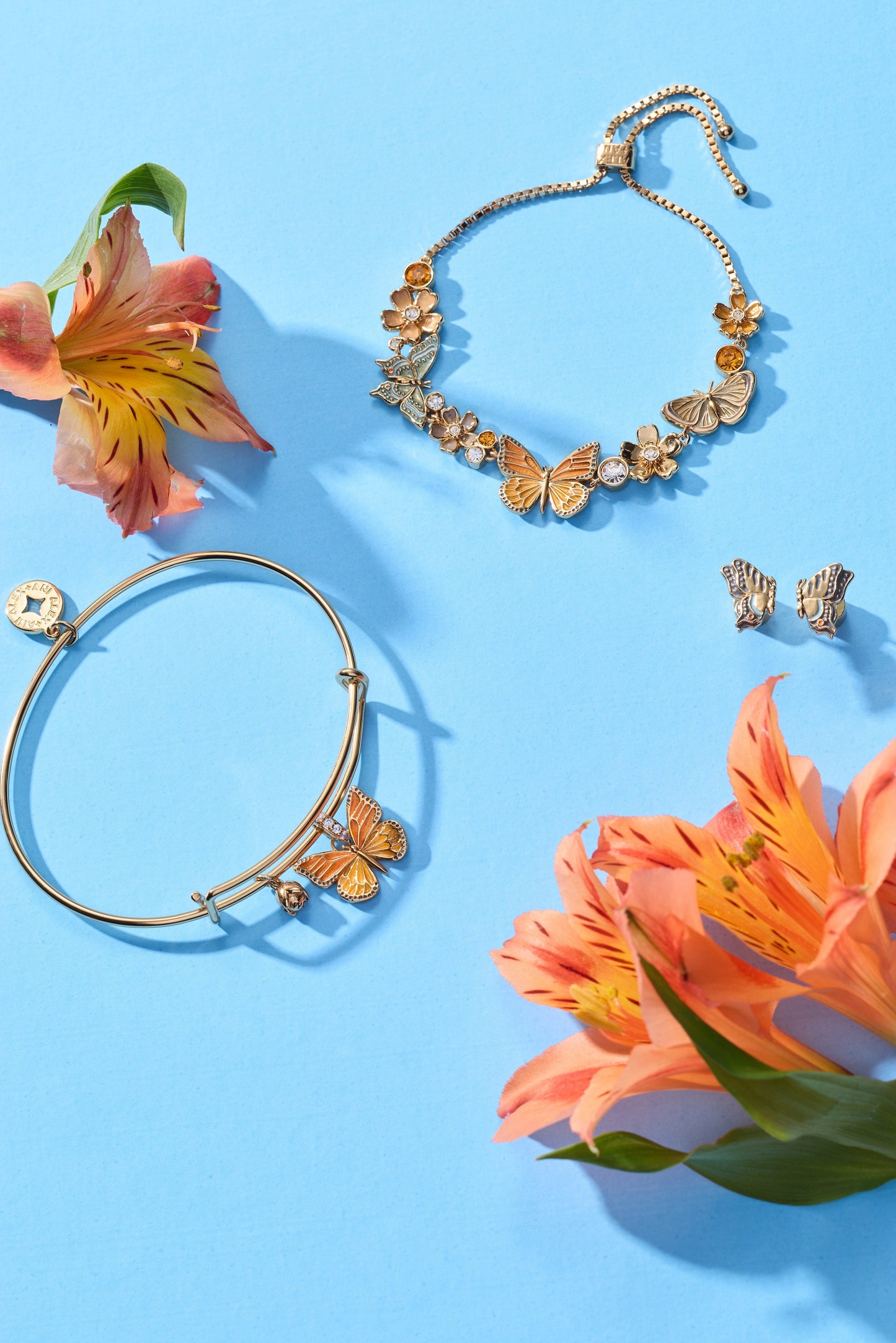 New York Botanical Garden® Butterfly Inline Bolo| Alex and Ani Gold