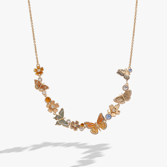 New York Botanical Garden® Butterfly Inline Necklace Gold