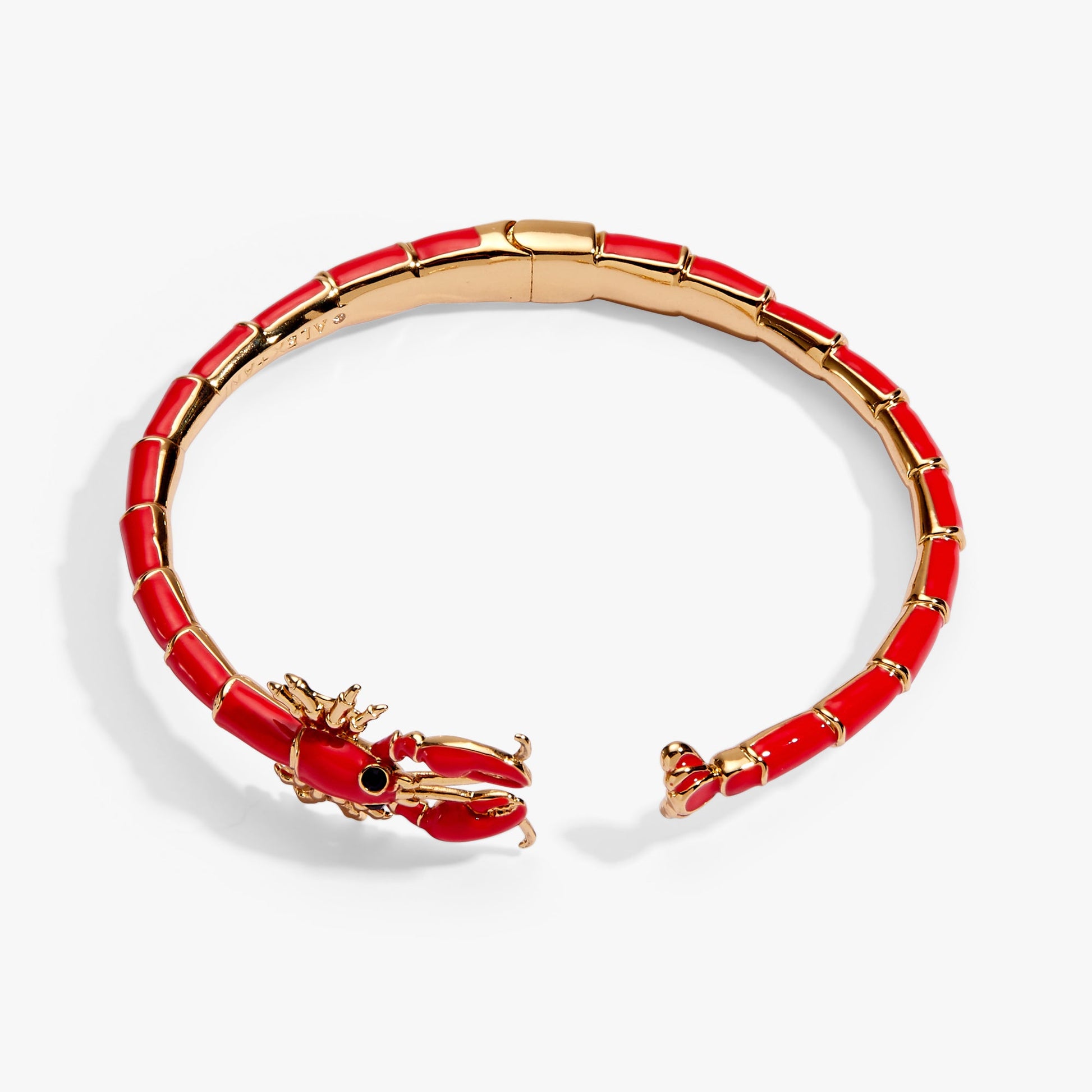 Lobster Boil Hinged Cuff Gold