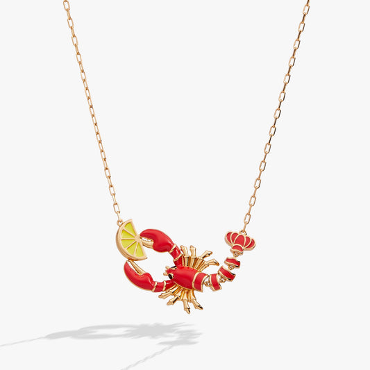 Lobster Boil Necklace Gold