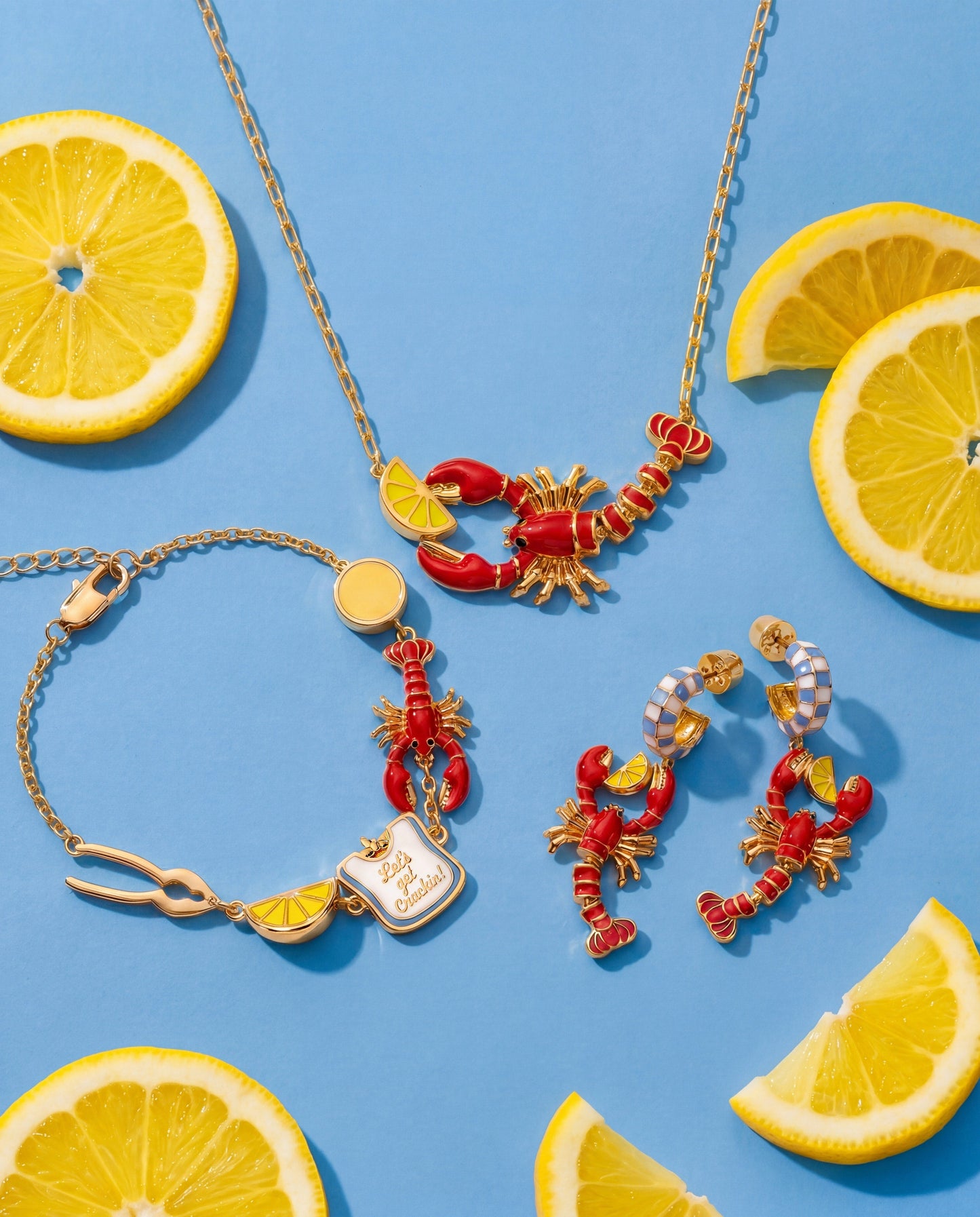 Lobster Boil Necklace Gold