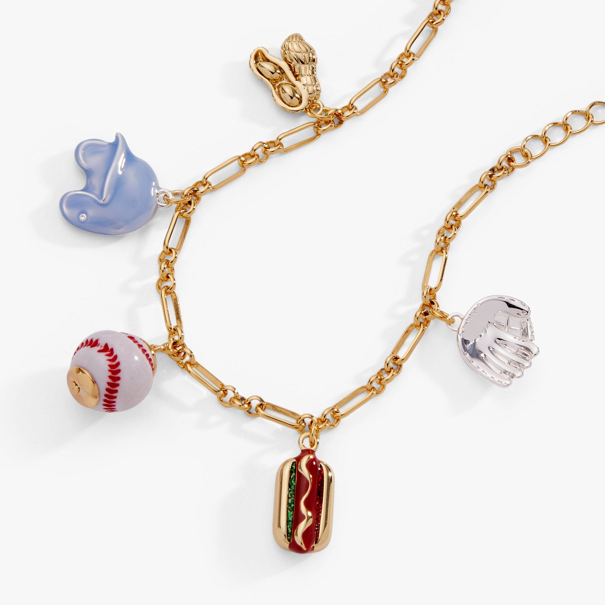 Take Me Out to the Ballgame Charm Bracelet Two Tone