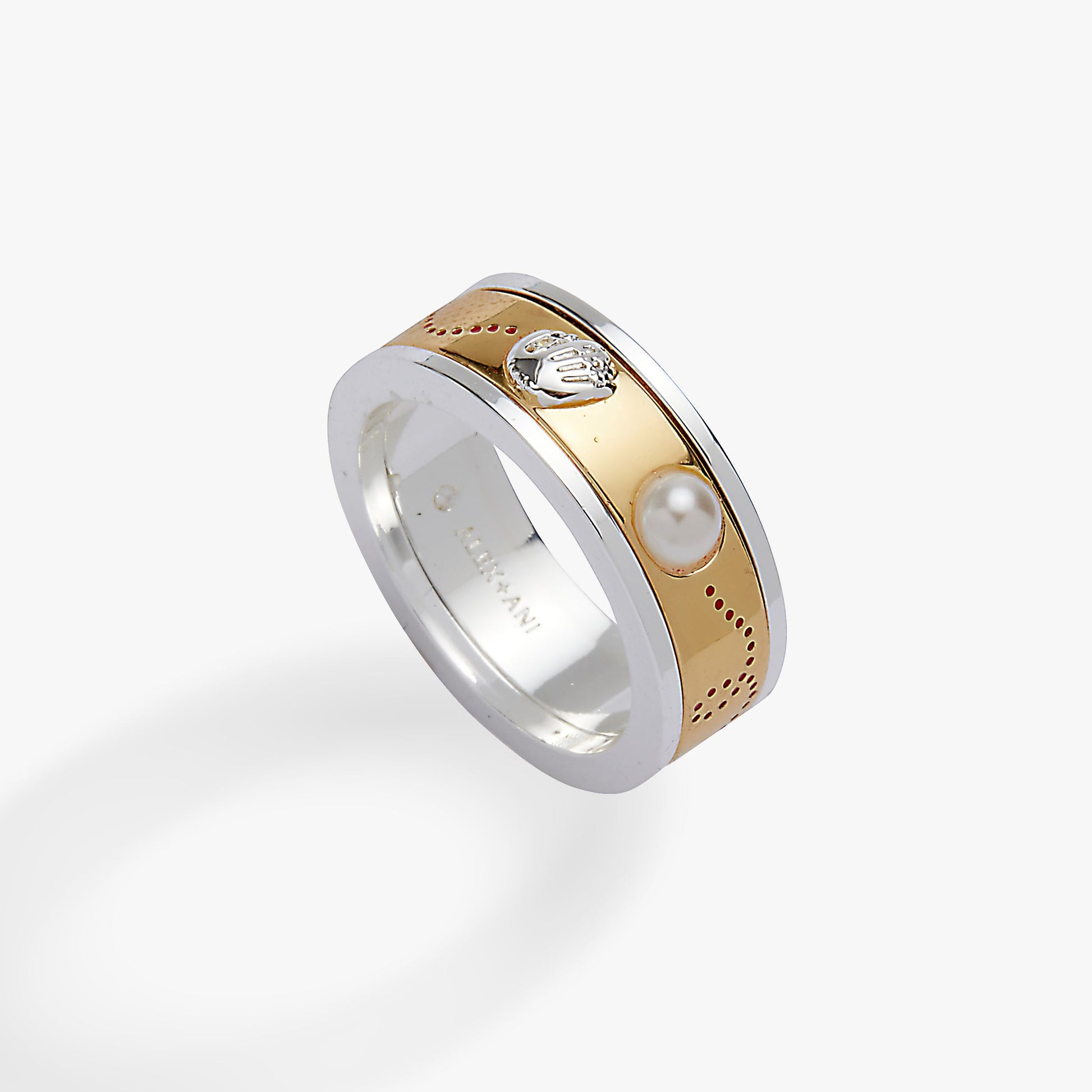 Baseball Fidget Ring Two Tone
