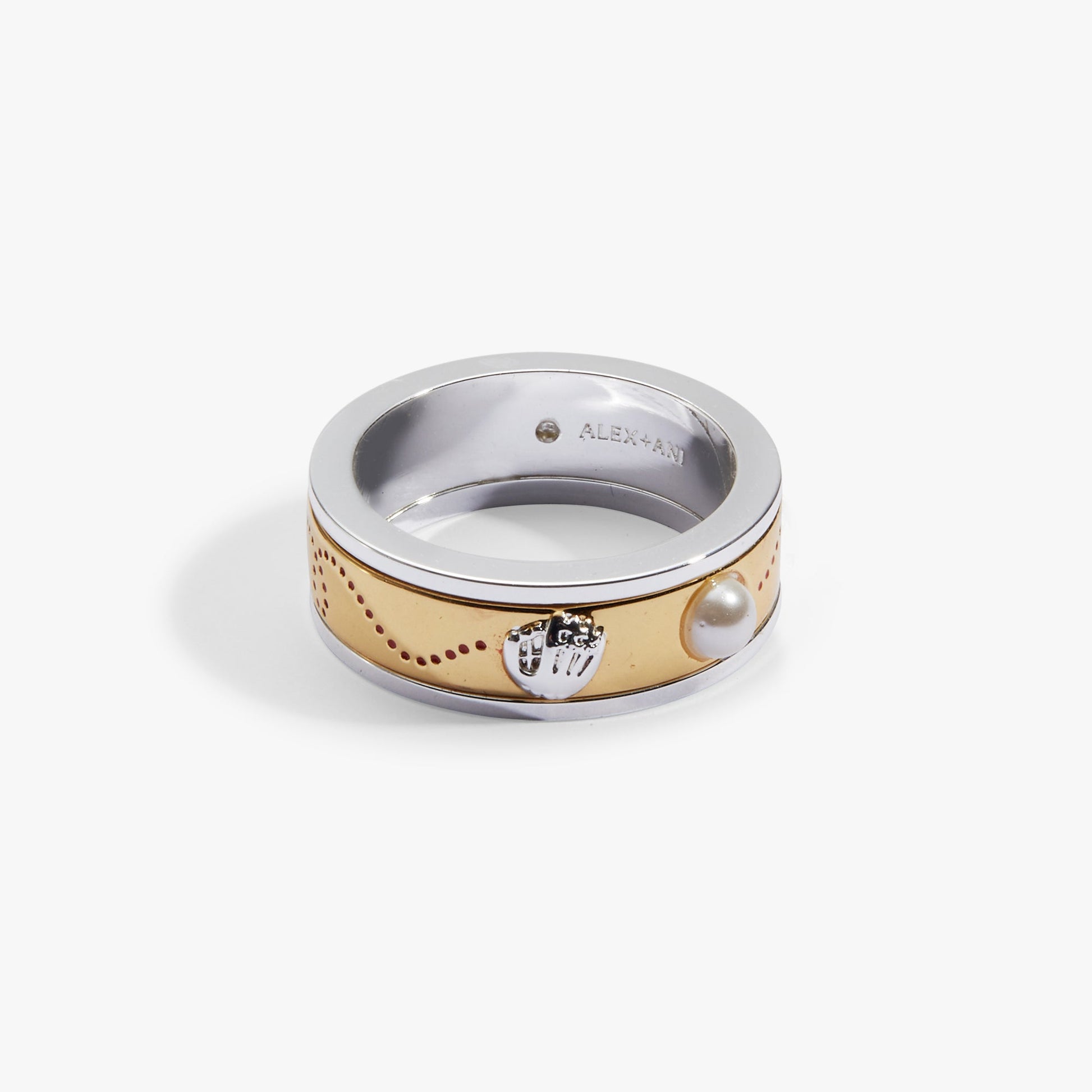 Baseball Fidget Ring Two Tone