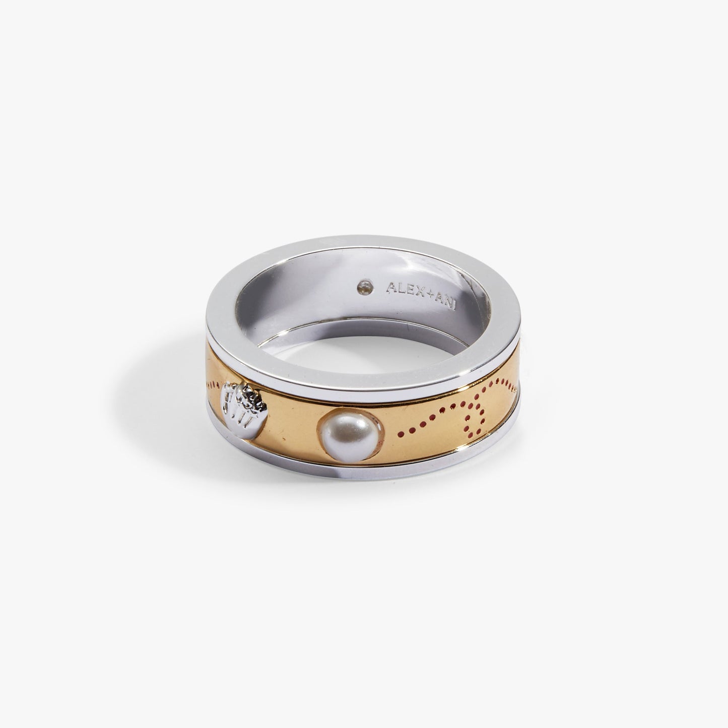 Baseball Fidget Ring Two Tone