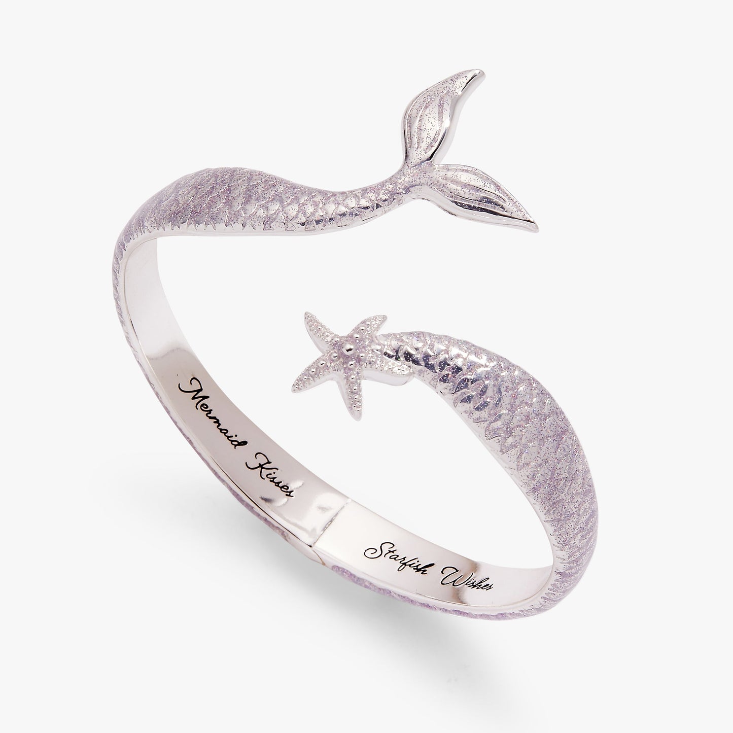 Salt + Sea 'Mermaid Kisses, Starfish Wishes' Cuff Silver