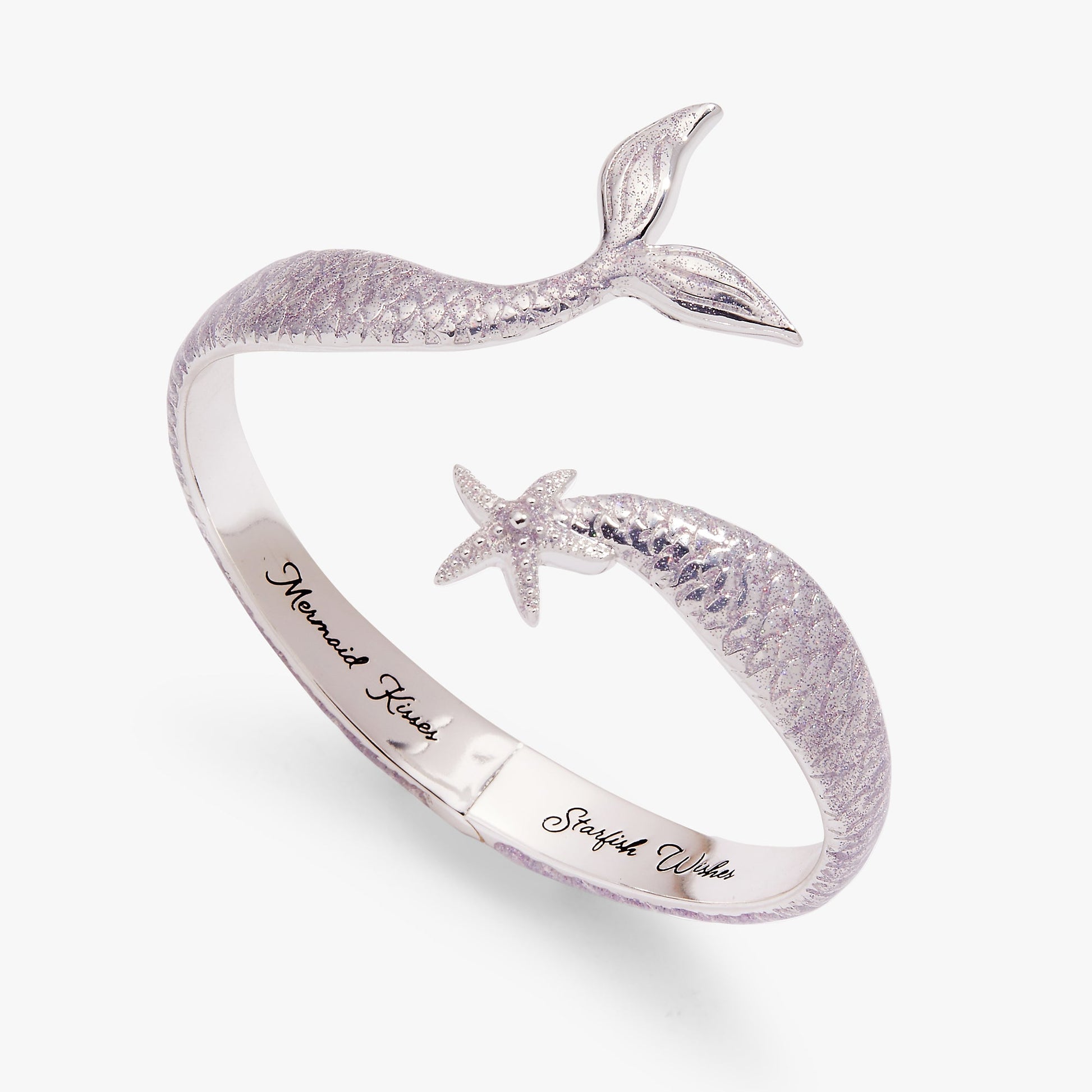 Salt + Sea 'Mermaid Kisses, Starfish Wishes' Cuff Silver