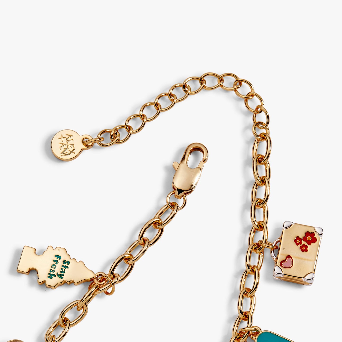 Road Trip Multi-Charm Bracelet Gold