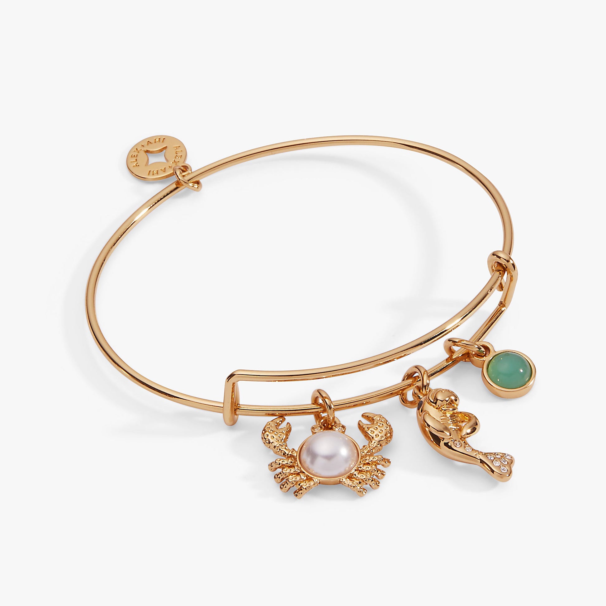 Sea Creature Multi Charm Bangle Gold