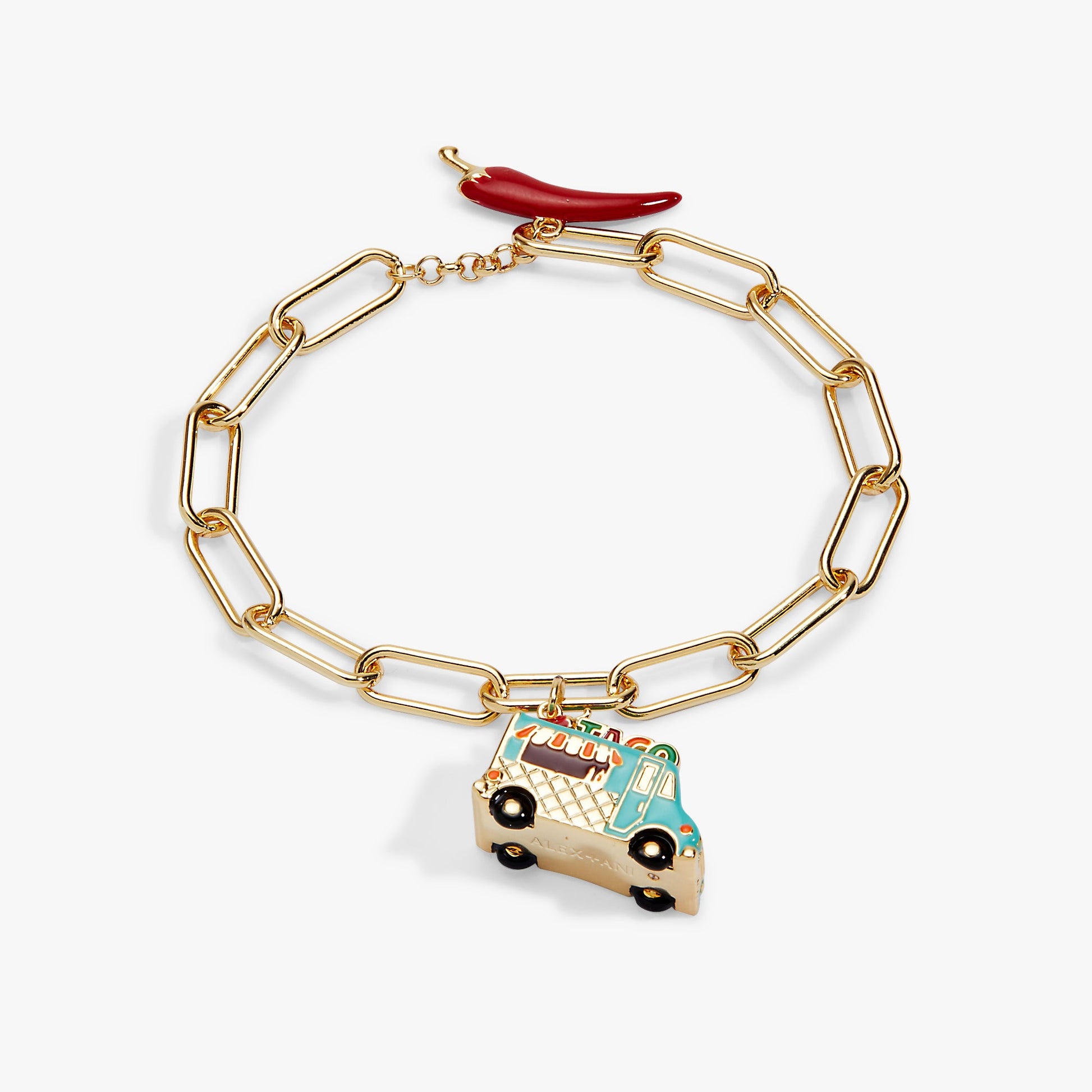 Taco Truck Toggle Bracelet Gold