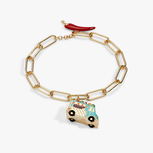 Taco Truck Toggle Bracelet Gold