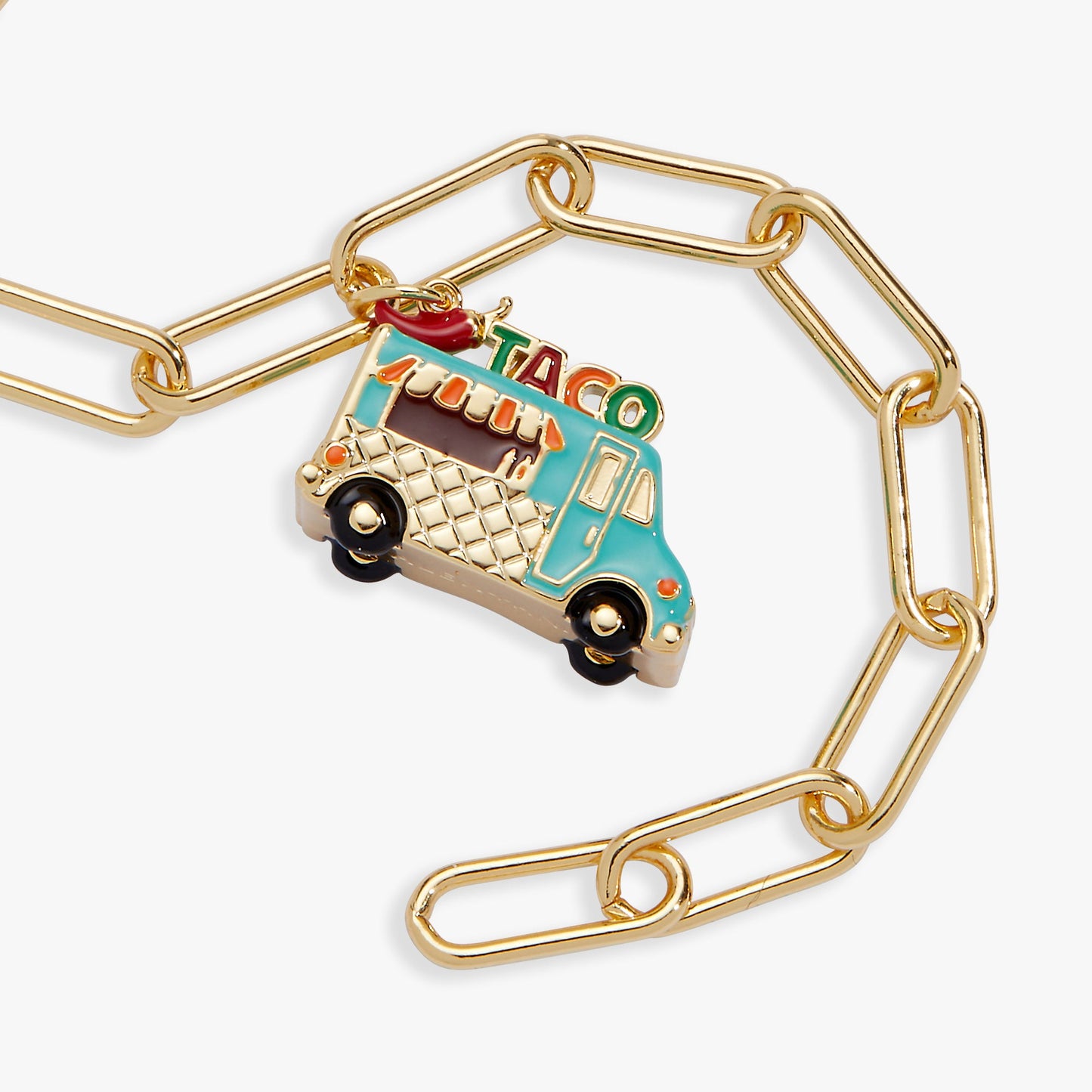 Taco Truck Toggle Bracelet Gold