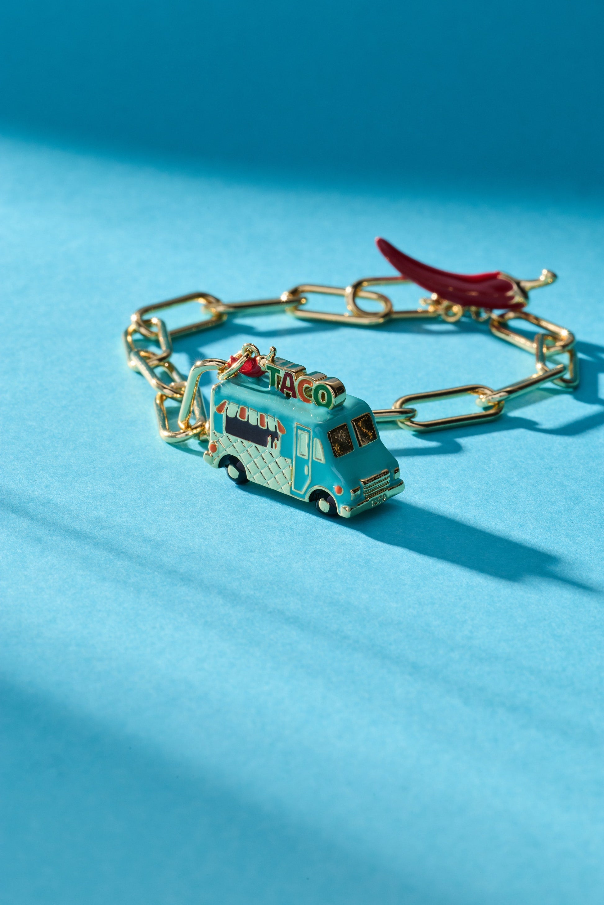 Taco Truck Toggle Bracelet Gold