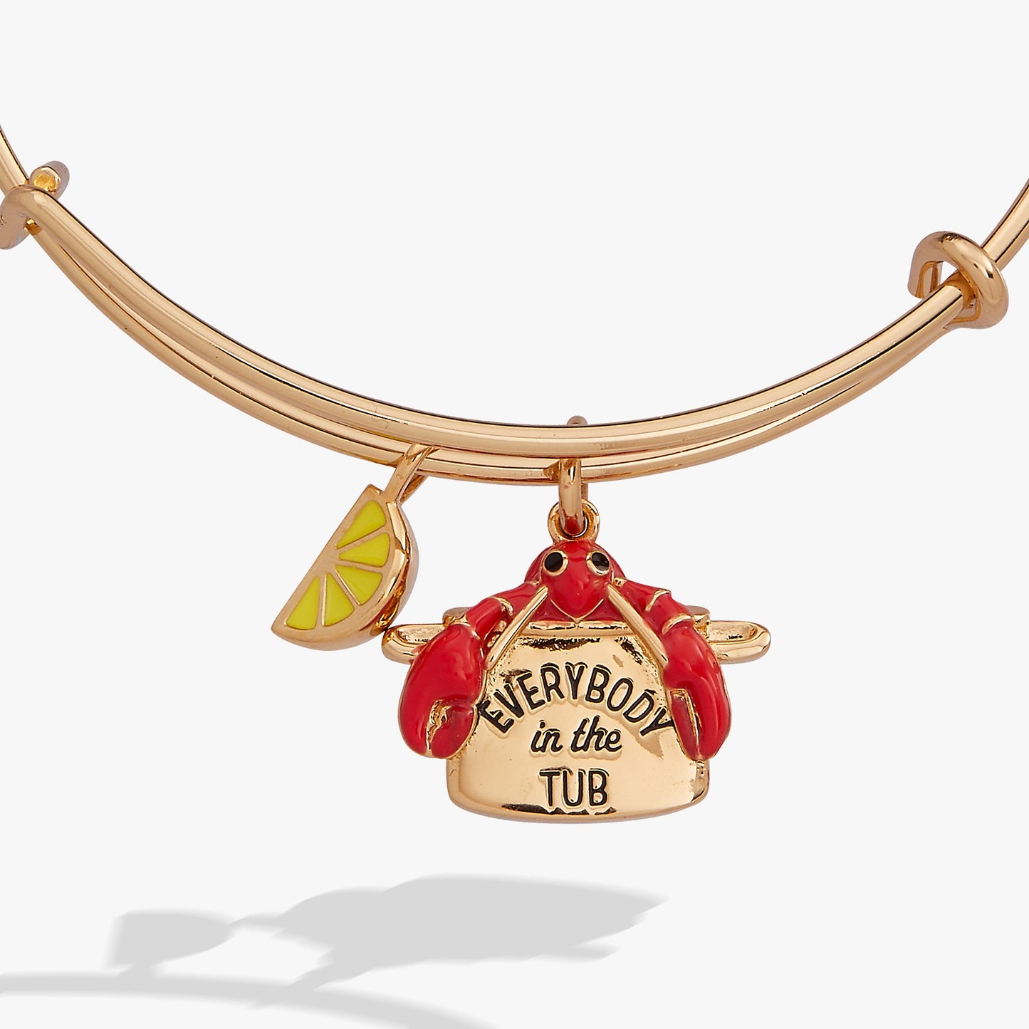 Lobster Boil 'Everybody In The Tub' Charm Bangle Gold