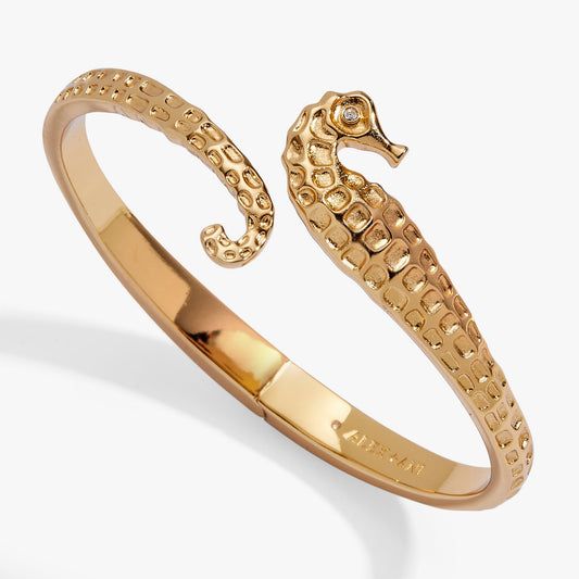 Seahorse Bypass Cuff Gold