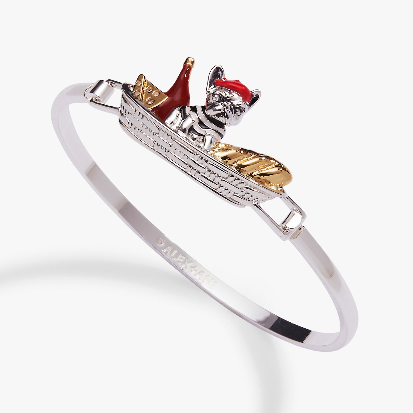 French Bulldog Tension Bangle Two Tone