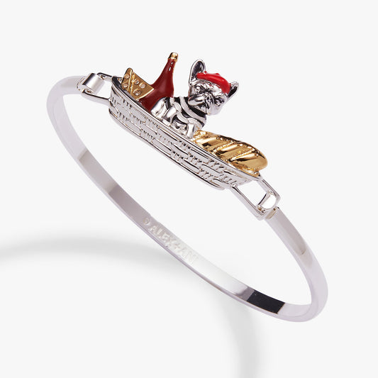 French Bulldog Tension Bangle Two Tone