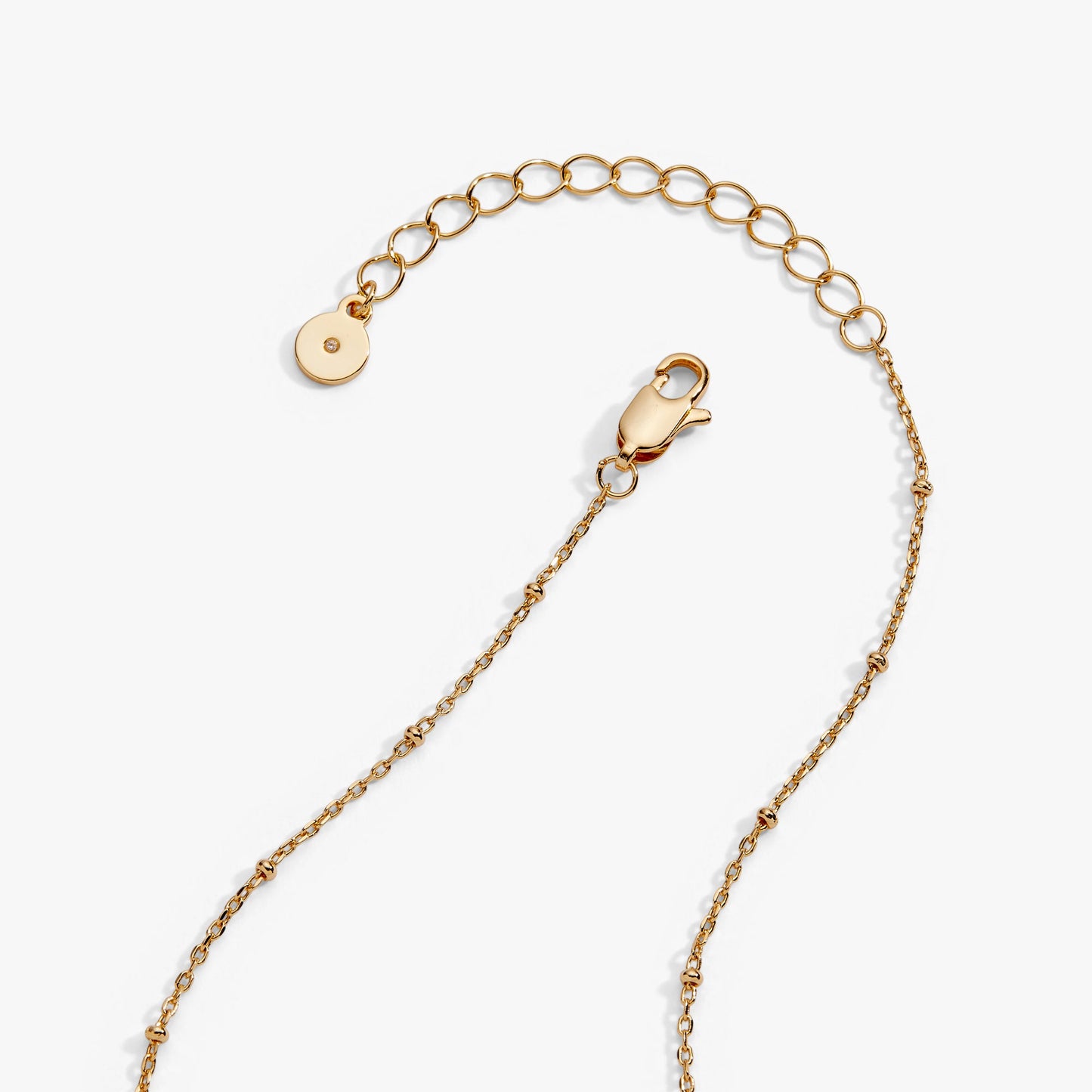 Tennis Racket Y-Necklace Gold