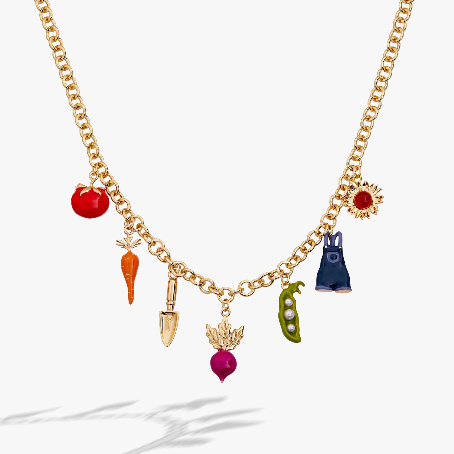 Farmers' Market Charm Necklace Gold