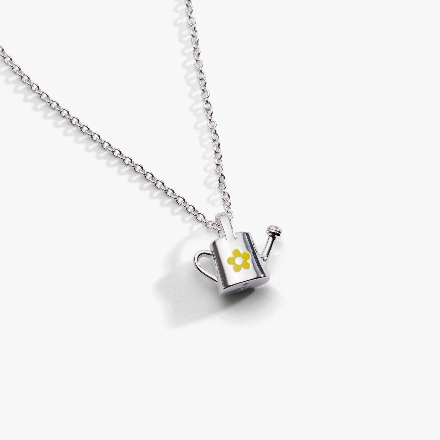 Watering Can Pendant Necklace Silver