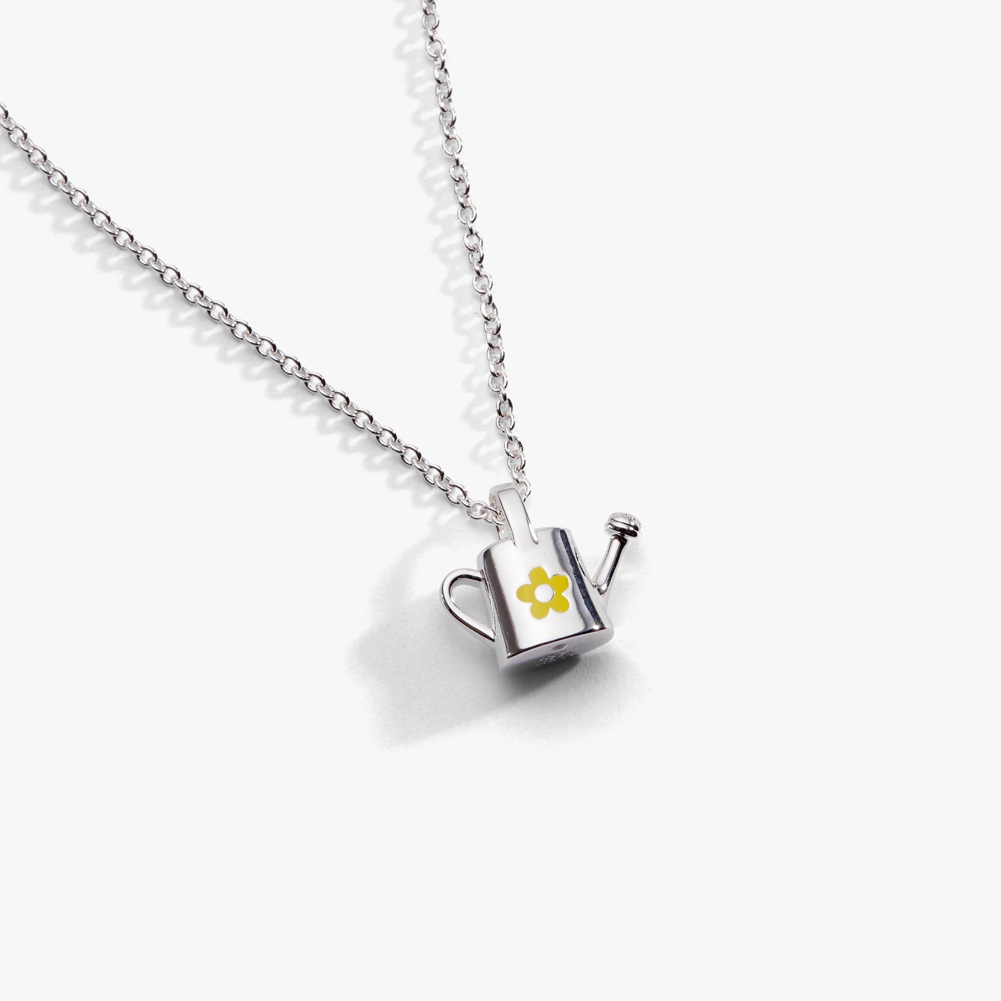 Watering Can Pendant Necklace Silver