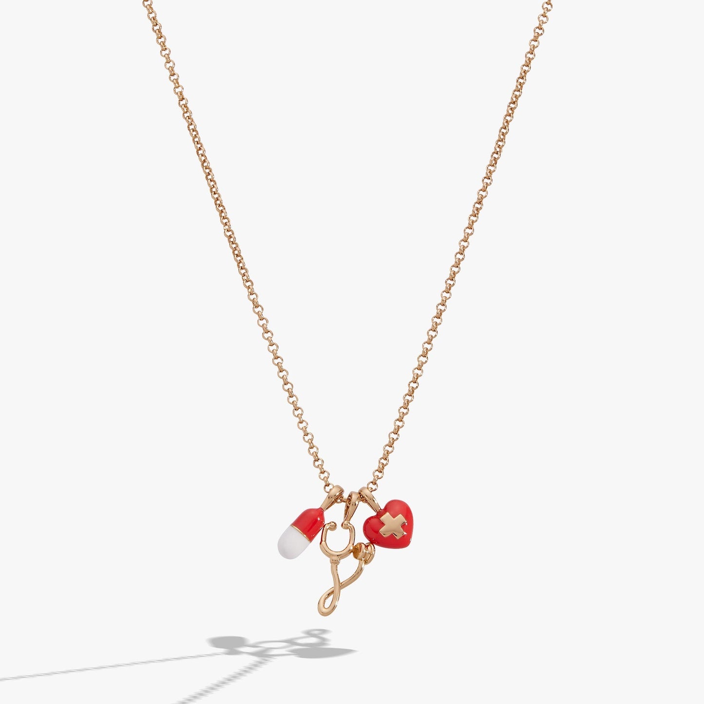Unsung Hero' Healthcare Charm Necklace
    
    
    
       Gold