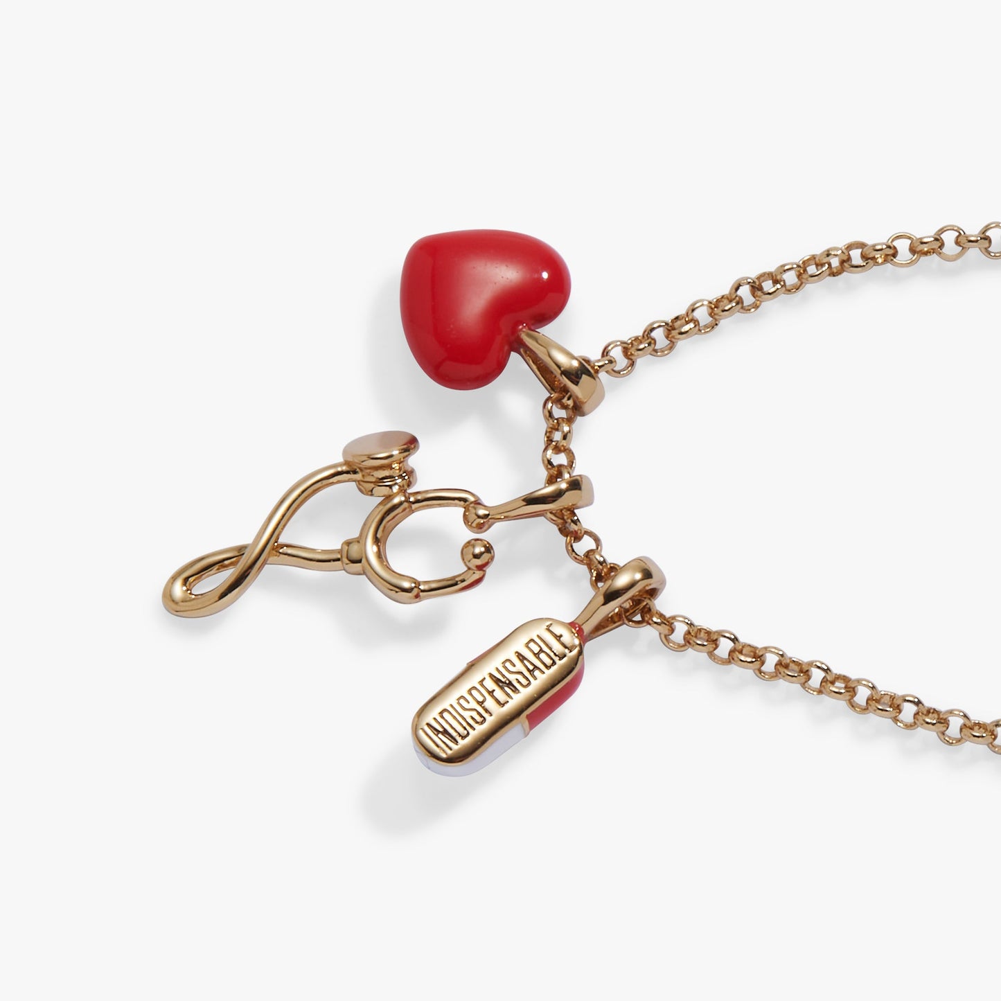 Unsung Hero' Healthcare Charm Necklace
    
    
    
       Gold