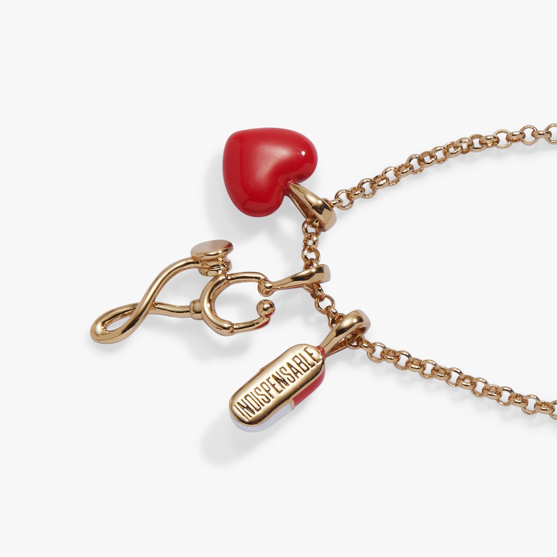 Unsung Hero' Healthcare Charm Necklace
    
    
    
       Gold