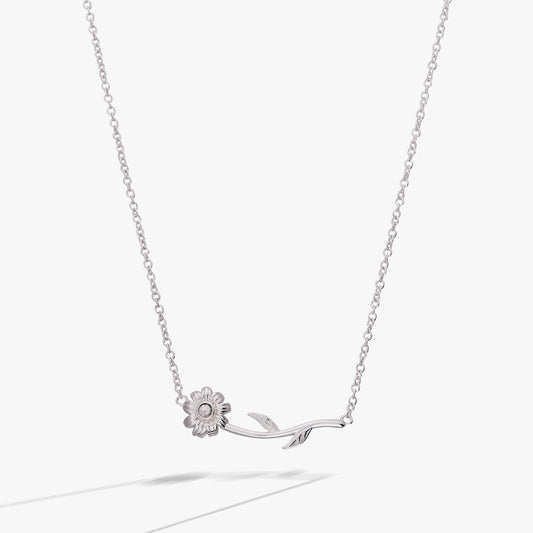 Daisy Inline Necklace Silver
