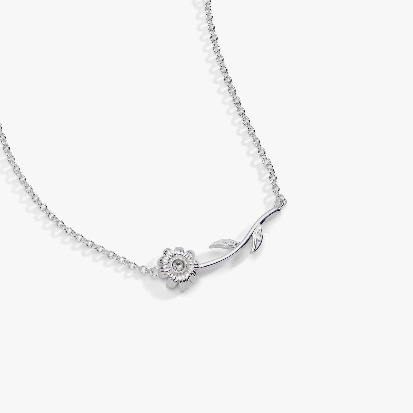 Daisy Inline Necklace Silver