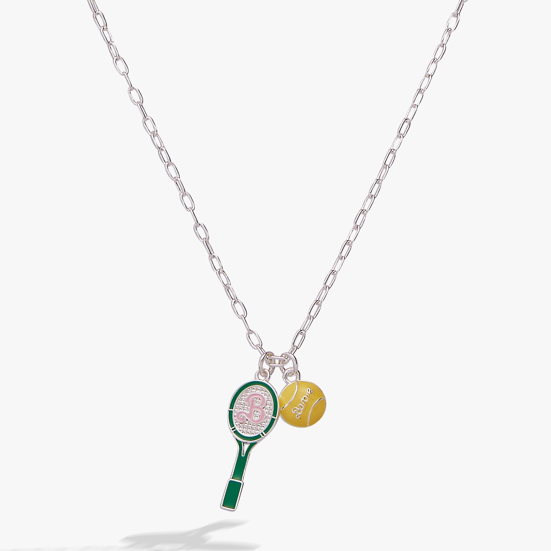 Barbie™ Tennis Charm Pendant Silver
