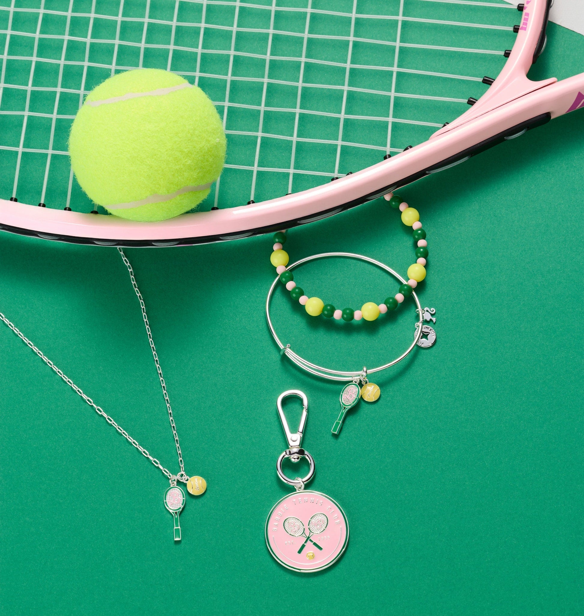 Barbie™ Tennis Charm Pendant Silver
