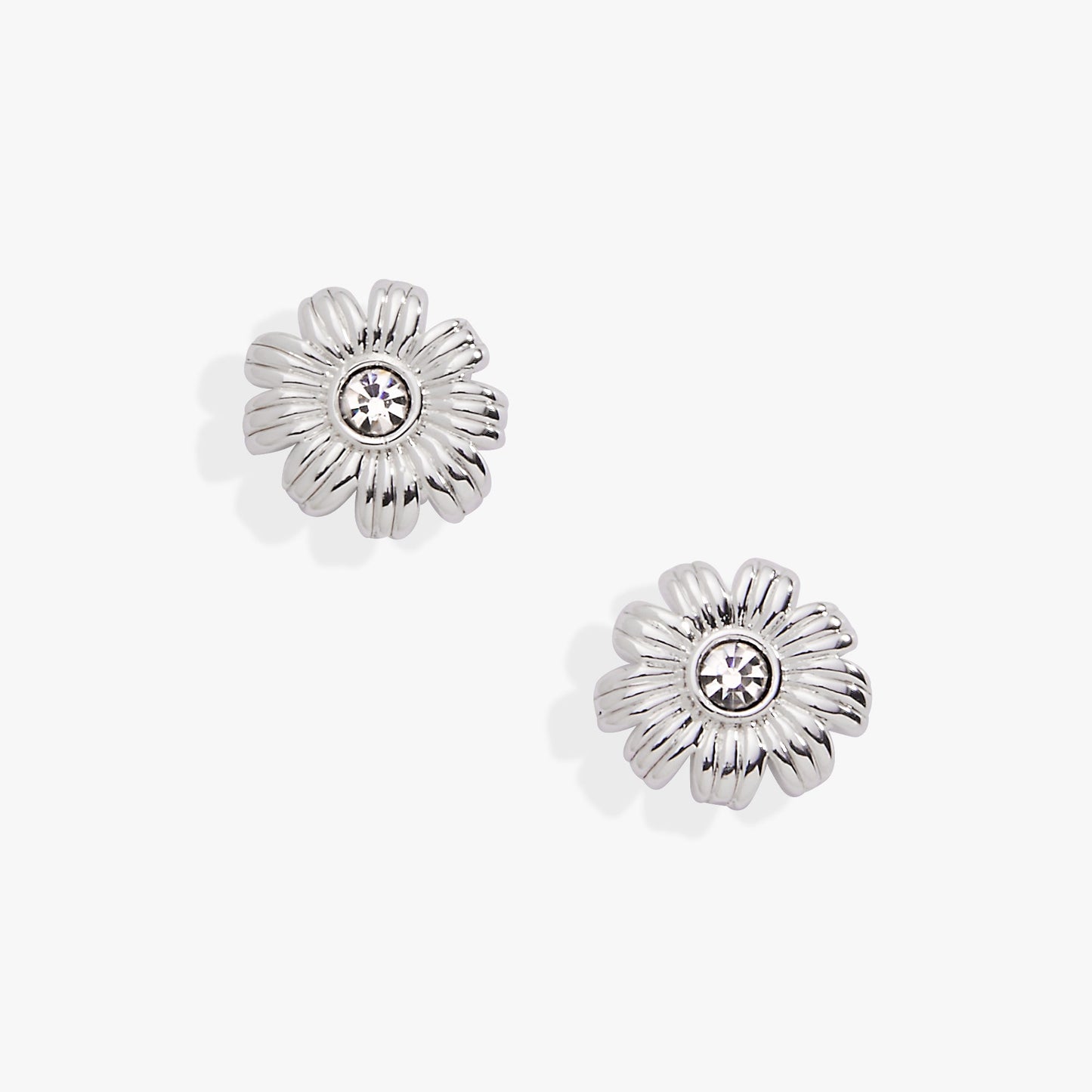 Daisy Stud Earrings Silver