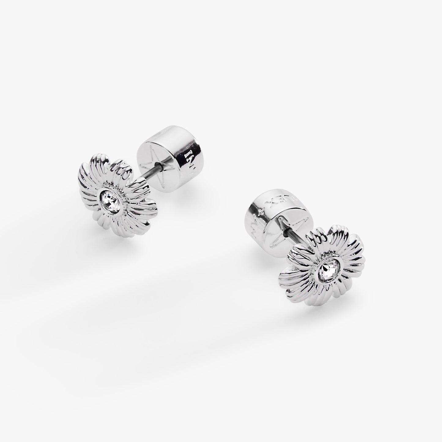 Daisy Stud Earrings Silver