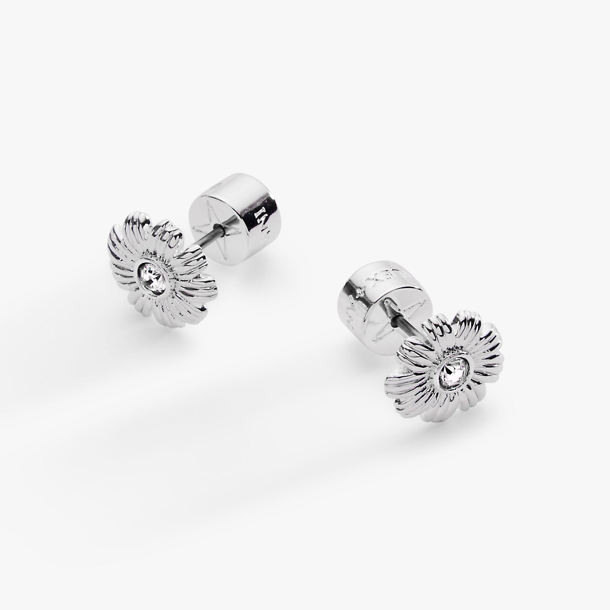 Daisy Stud Earrings Silver