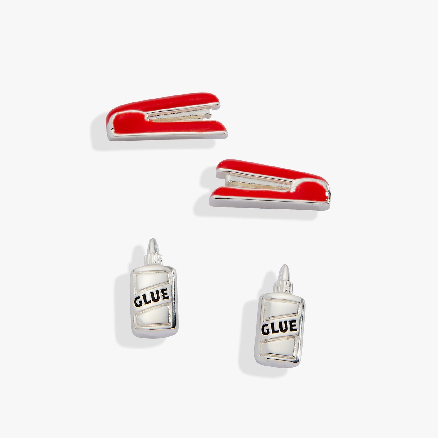 Holding Us All Together' Glue & Stapler Stud Earring Set
    
    
    
       Silver