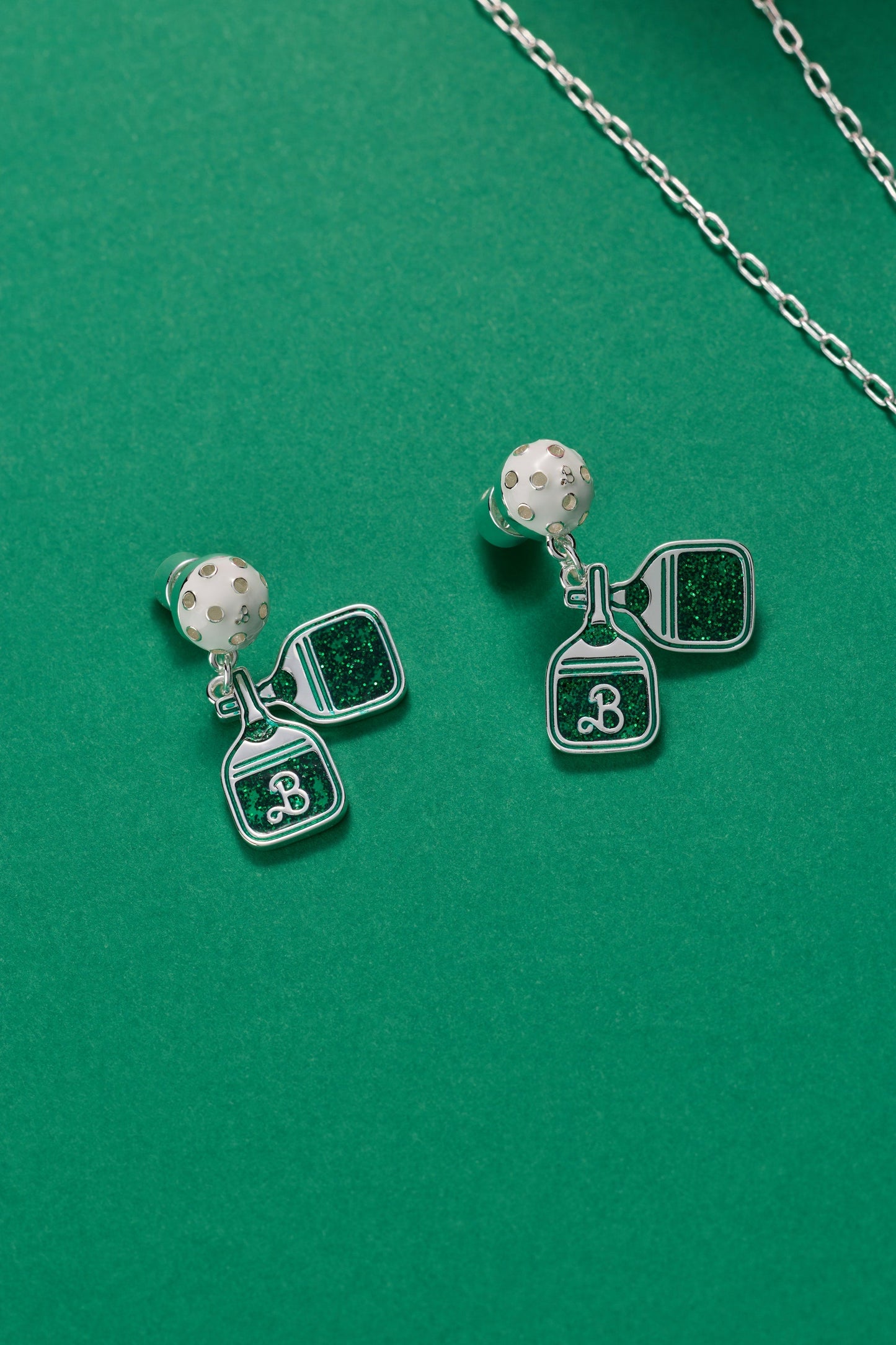 Barbie™ Pickleball Drop Earrings Silver