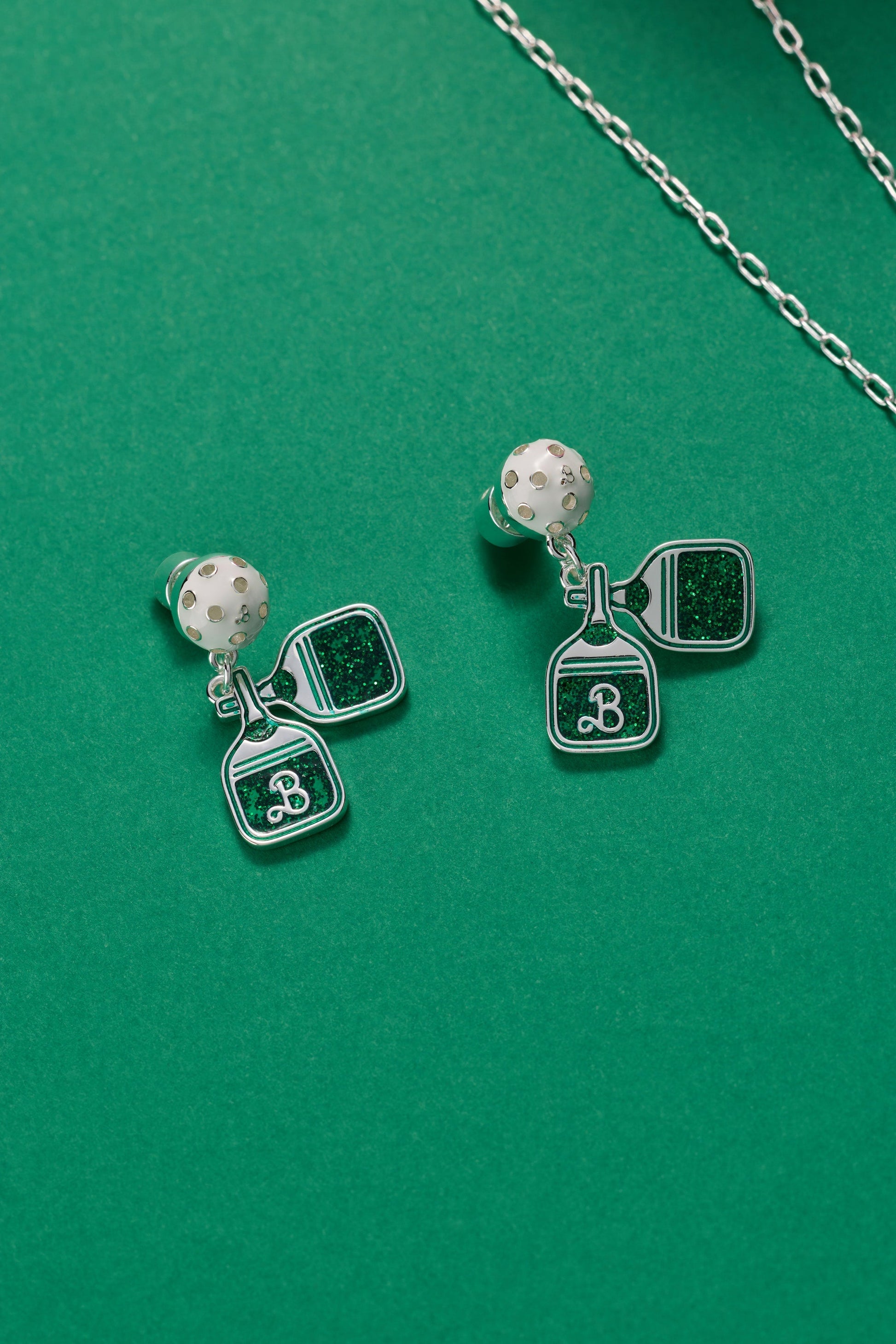 Barbie™ Pickleball Drop Earrings Silver