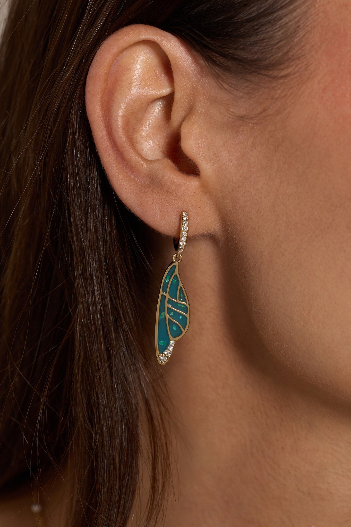 Fae Wings Statement Earring Gold