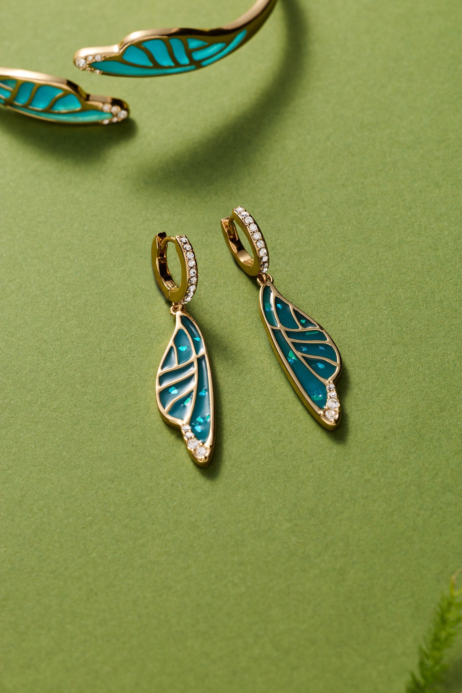 Fae Wings Statement Earring Gold