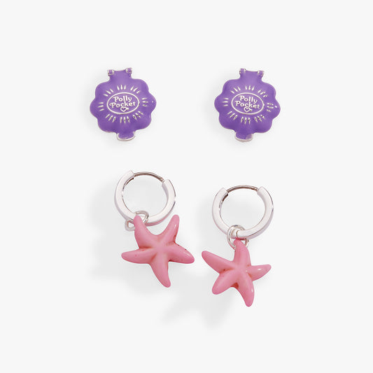 Polly Pocket™ Limited Edition Pool Party Earring Set of 2 Silver