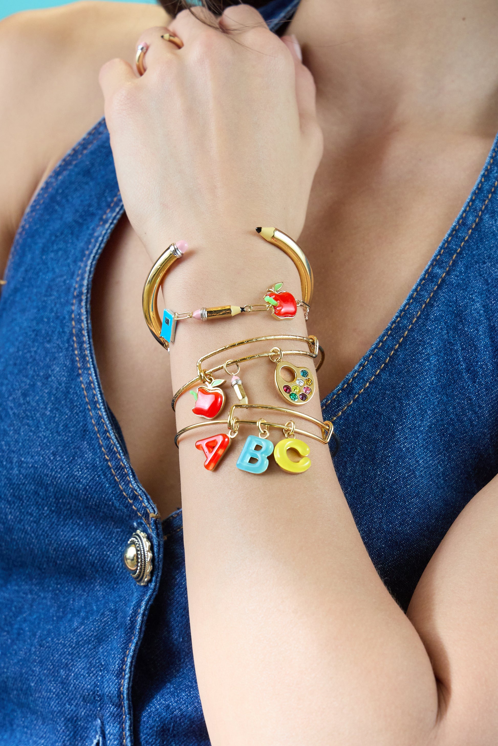 Pencil Charm Gold