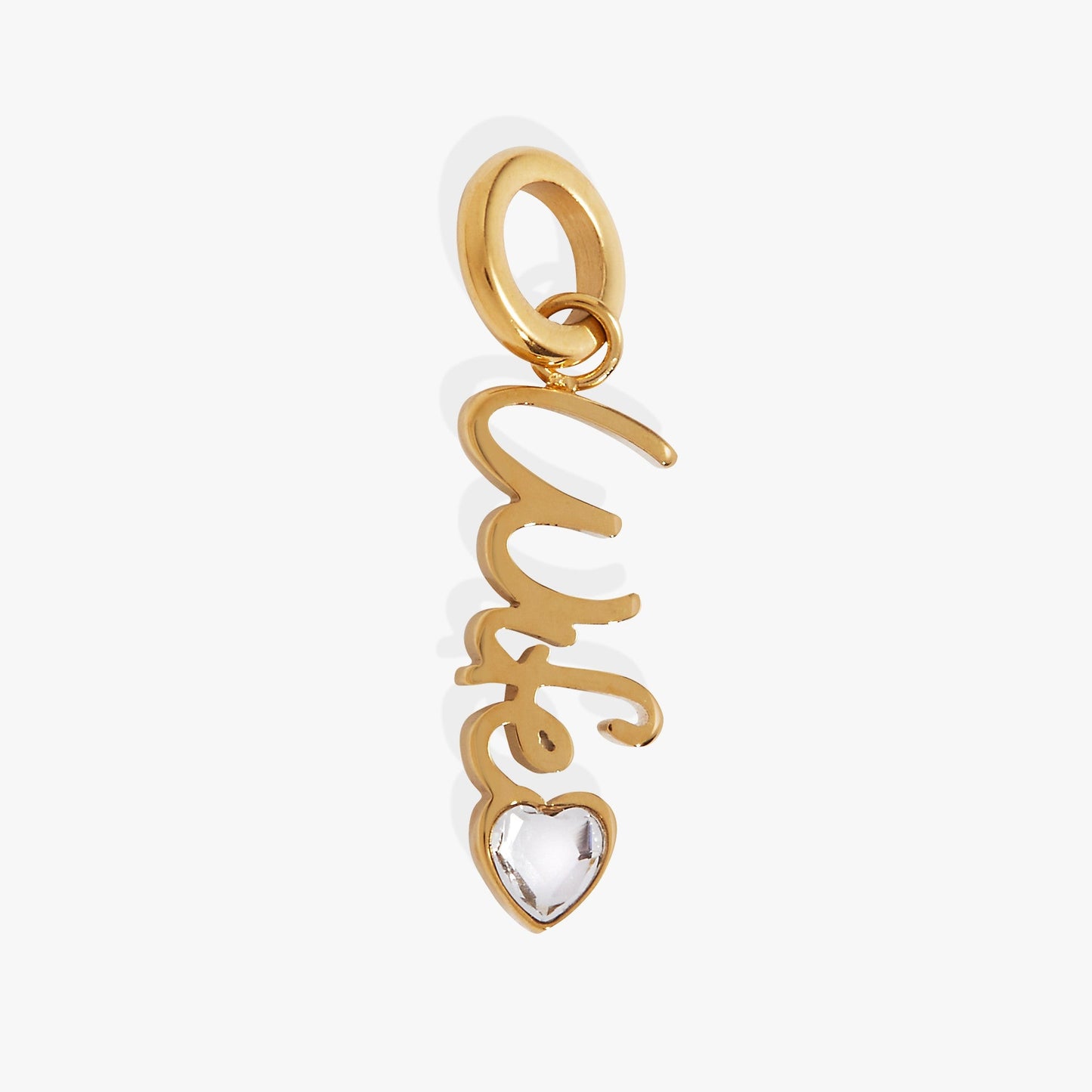Wife' Elongated Interchangeable Charm
    
    
    
       Stainless Steel Gold