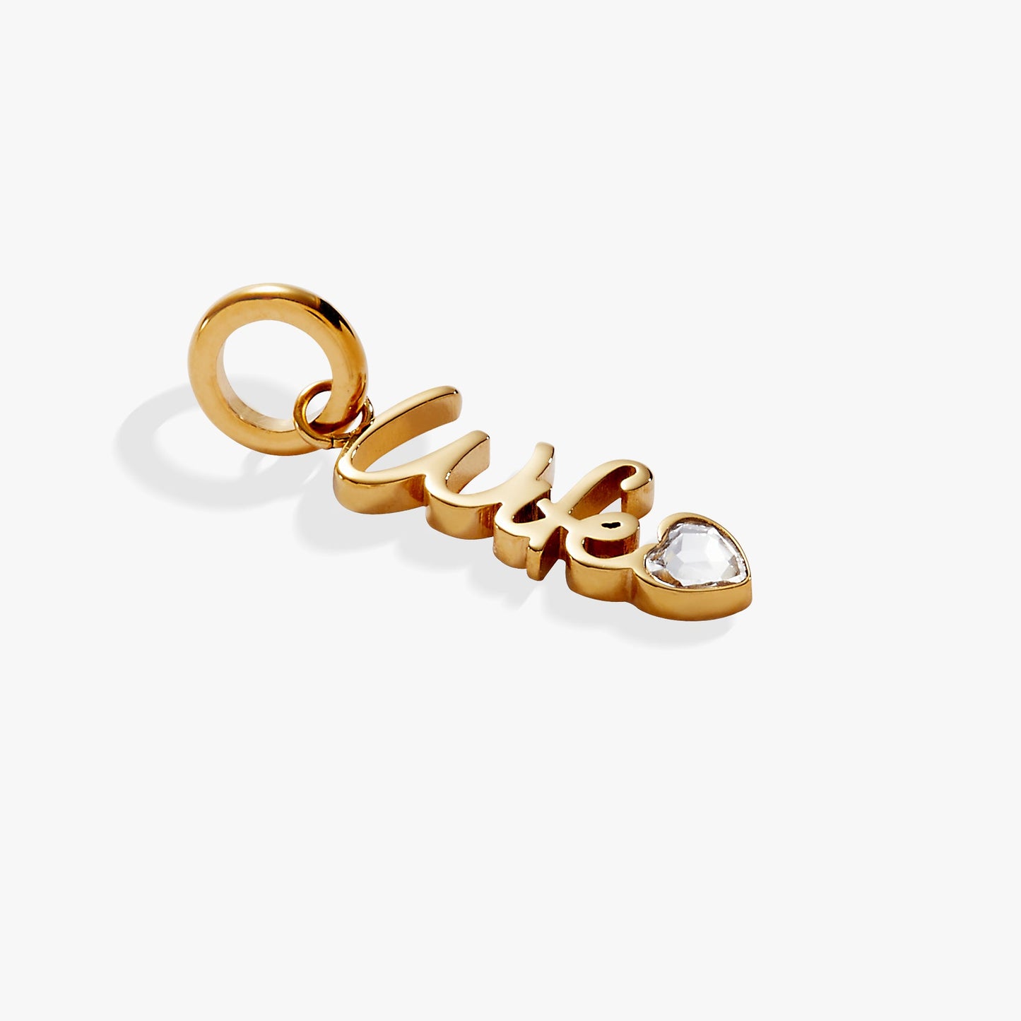 Wife' Elongated Interchangeable Charm
    
    
    
       Stainless Steel Gold