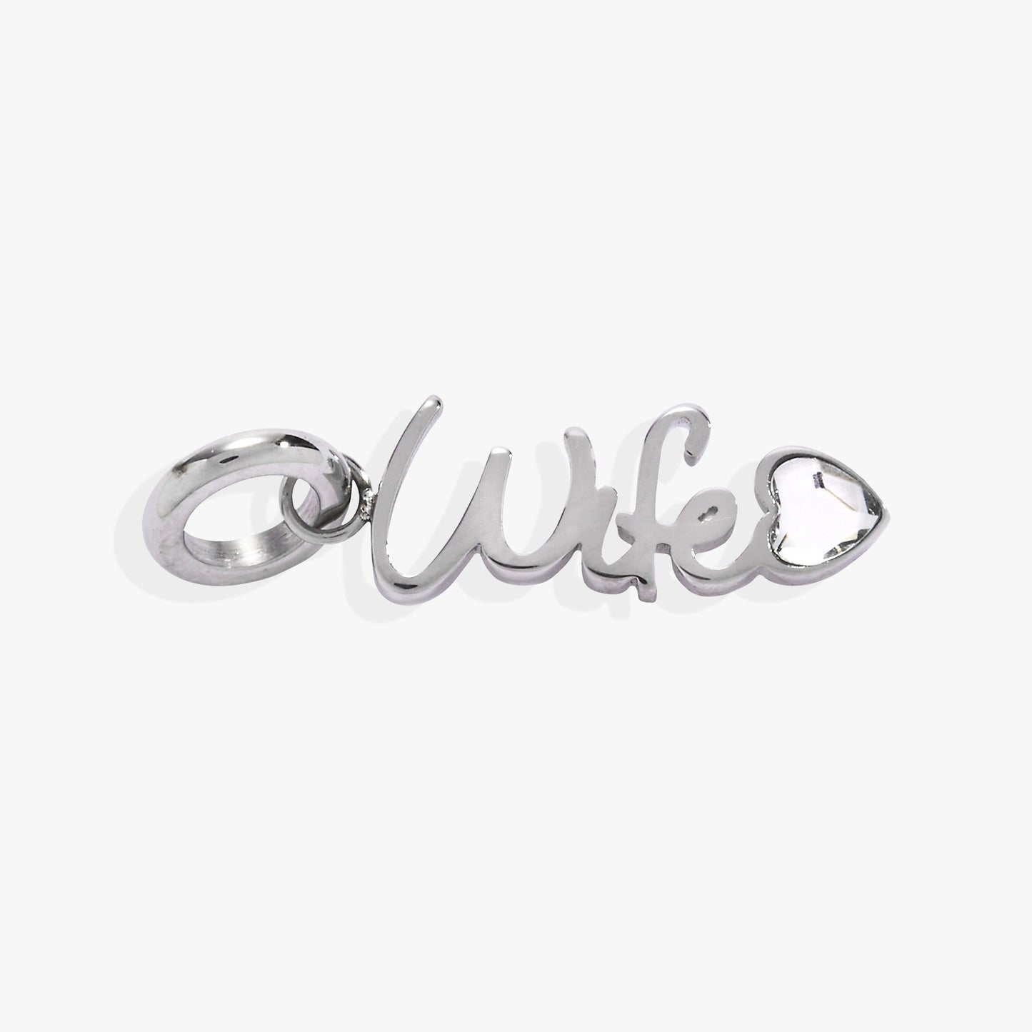 Wife' Elongated Interchangeable Charm
    
    
    
       Stainless Steel Gold