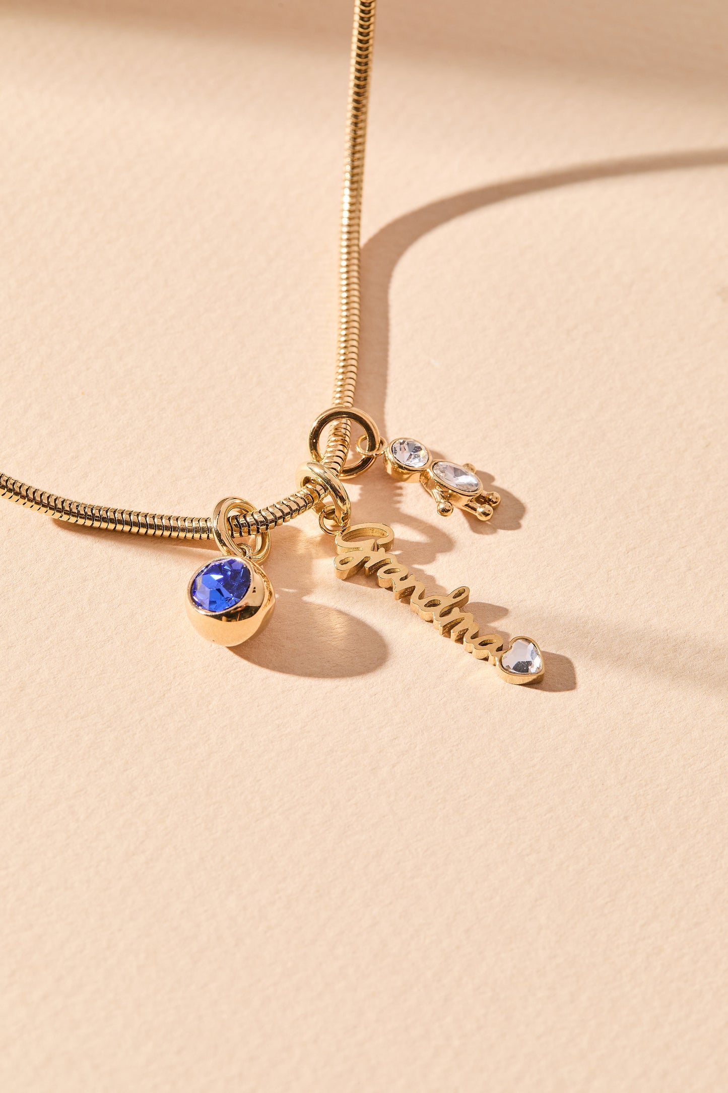 Grandma' Elongated Interchangeable Charm
    
    
    
       Stainless Steel Gold