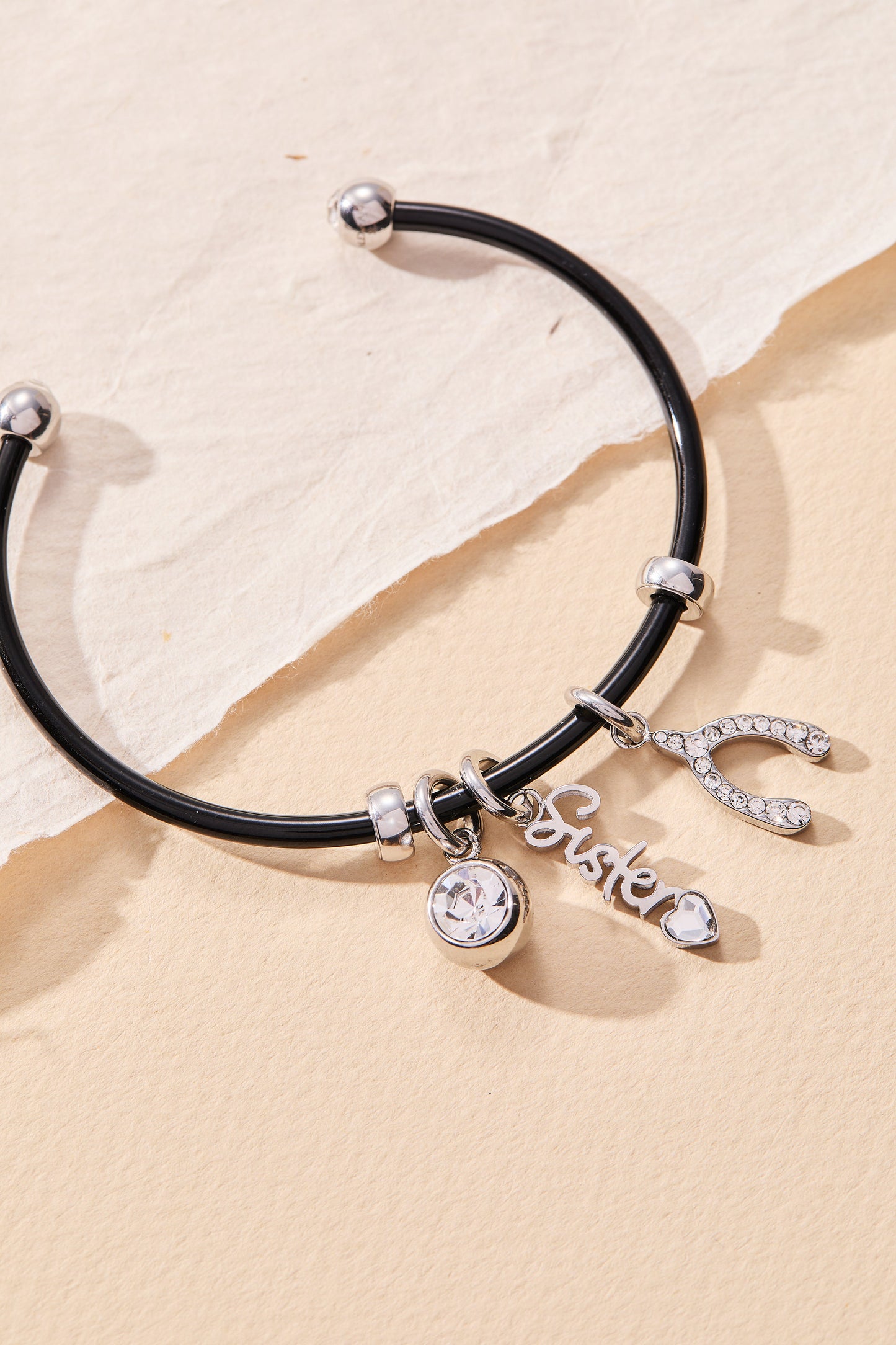 Sister' Elongated Interchangeable Charm
    
    
    
       Stainless Steel Gold